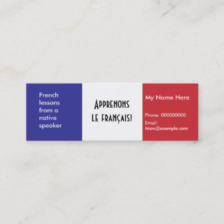 Enseignement du français — Cartes de publicité