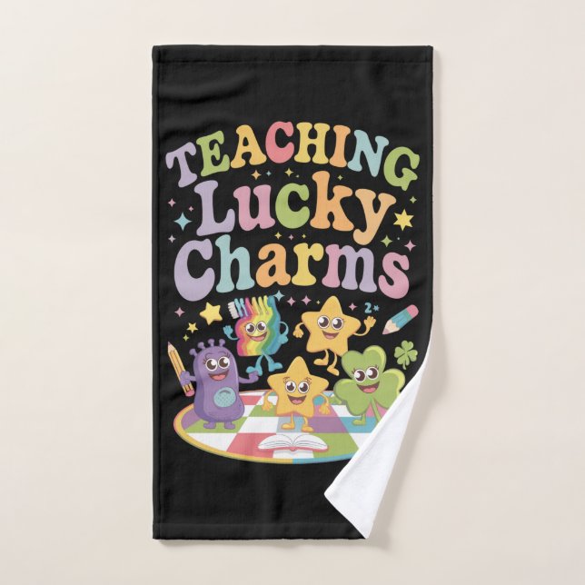 Enseignement Lucky Charms Enseignant St Patricks D (Serviette à main)