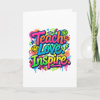 Enseigner. Aimer. Inspirer. Carte de Professeur St