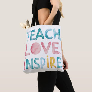 Enseigner l'amour Inspirer le Sac fourre-tout moti