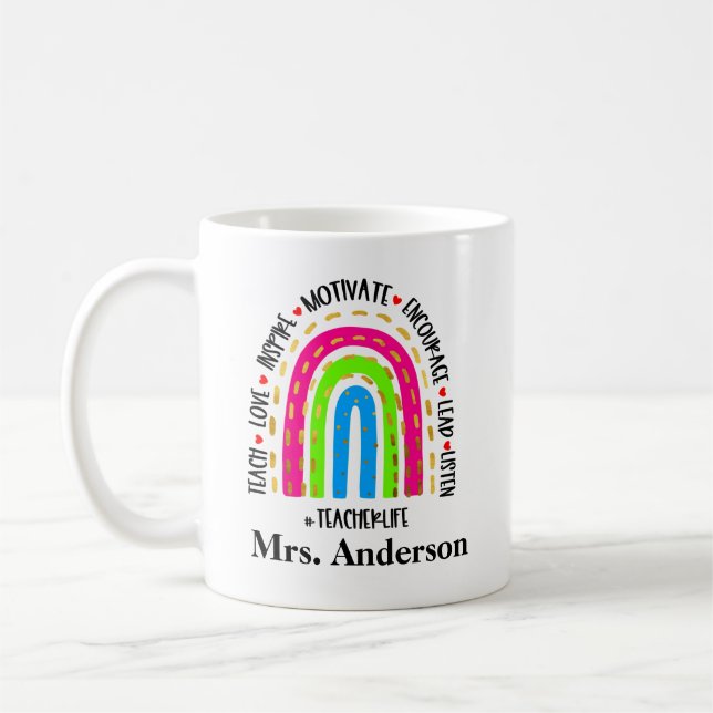 Enseigner l'amour Inspirer Motivate café Mug (Gauche)