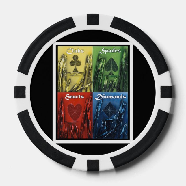 Enseignes de Cartes à Jouer Jetons de Poker (Recto)