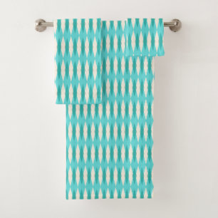 Ensemble à motifs de losanges moderne de serviett