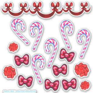 Ensemble À Stickers sucre de canne Et Bow