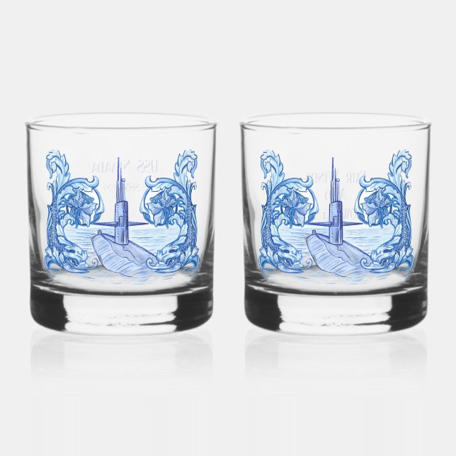 Ensemble Cadeau de Verres à Whisky Sous-Marin (Recto)