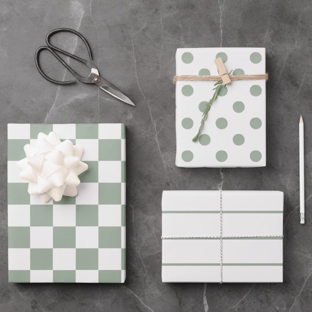 Ensemble coordonné trio de papier cadeau moderne s (Créateur téléchargé)