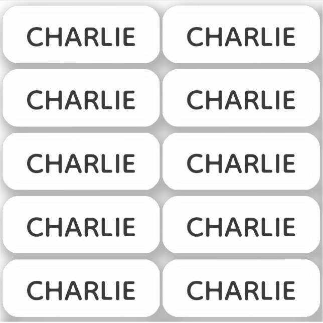 Ensemble de 10 petits Étiquettes simples aux angle (Devant)