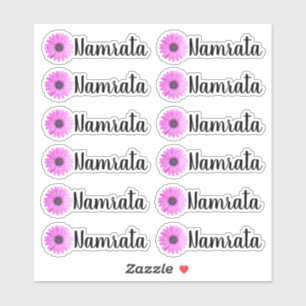 Ensemble de 12 Stickers Étiquette de nom de margue