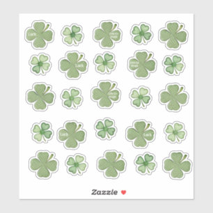 Ensemble de 25 Stickers Shamrock en vinyle tacheté