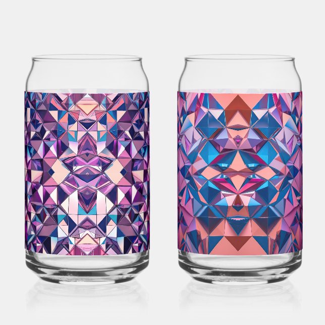 Ensemble de 2 canettes style verres à boire. (Recto)