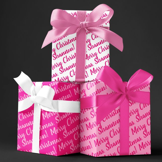 Ensemble de 3 feuilles de papier d'emballage pour  (Celebrate the holidays this year with these fun personalized wrapping paper sheets! )