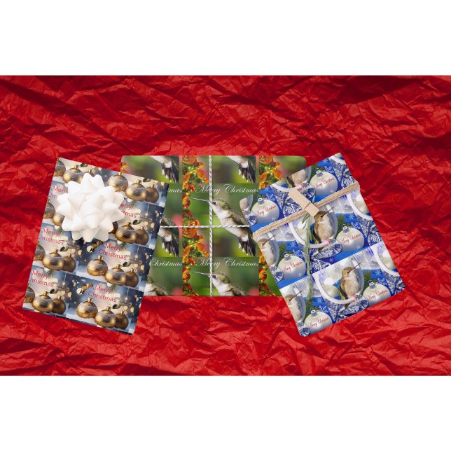 Ensemble de 3 feuilles plates de papier cadeau (Créateur téléchargé)
