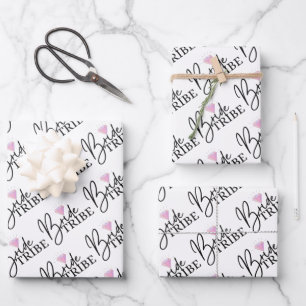 Ensemble de 3 feuilles plates de papier d'emballag