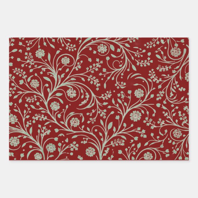 Ensemble de 3 feuilles plates de papier d'emballag (Devant)