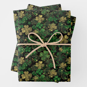 Ensemble de 3 feuilles plates de papier d'emballag
