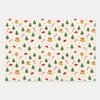 Ensemble de 3 feuilles plates de papier d'emballag