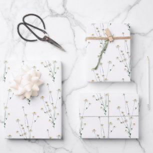Ensemble de 3 feuilles plates de papier d'emballag