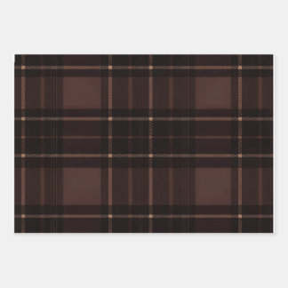 Ensemble de 3 feuilles plates de papier d'emballag