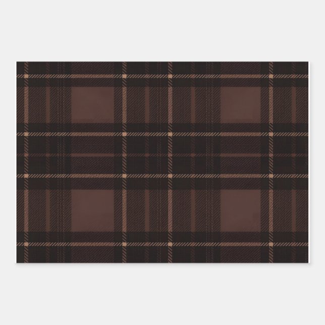 Ensemble de 3 feuilles plates de papier d'emballag (Devant)