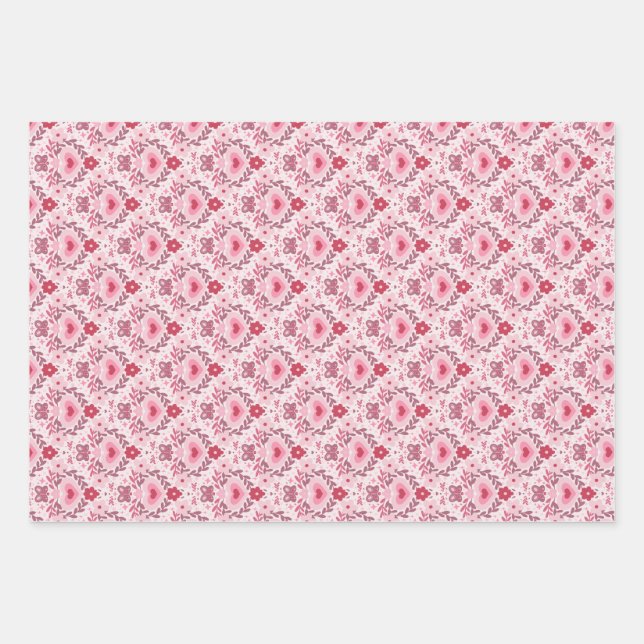 Ensemble de 3 feuilles plates de papier d'emballag (Devant)