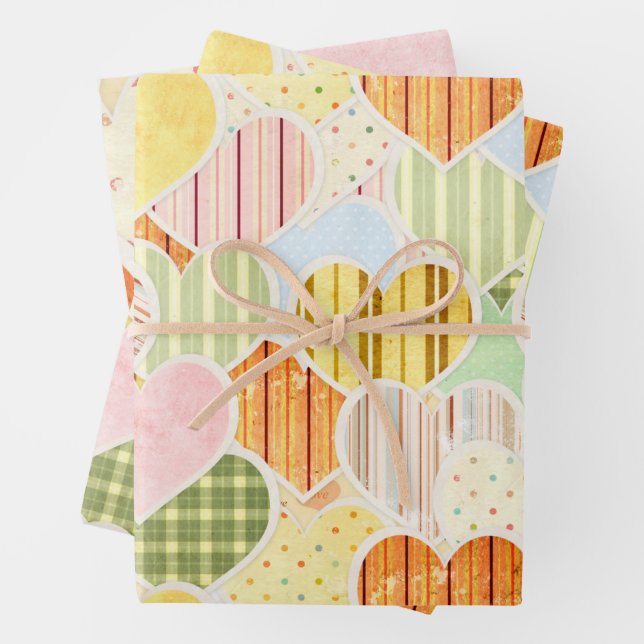 Ensemble de 3 feuilles plates de papier d'emballag (En situation)