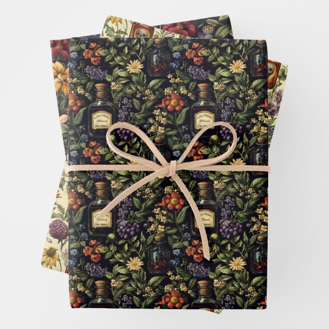 Ensemble de 3 feuilles plates de papier d'emballag (En situation)