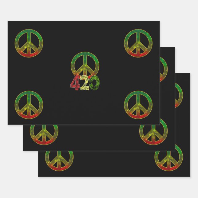 Ensemble de 3 feuilles plates de papier d'emballag (Lot)