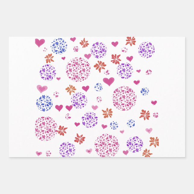 Ensemble de 3 feuilles plates de papier d'emballag (Devant)