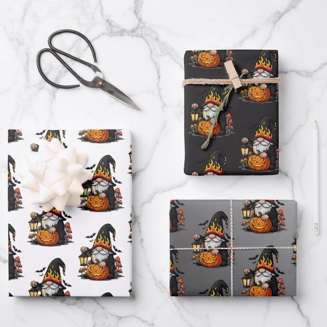 Ensemble de 3 feuilles plates de papier d'emballag (Recto)