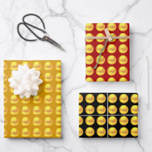Ensemble de 3 feuilles plates de papier d'emballag