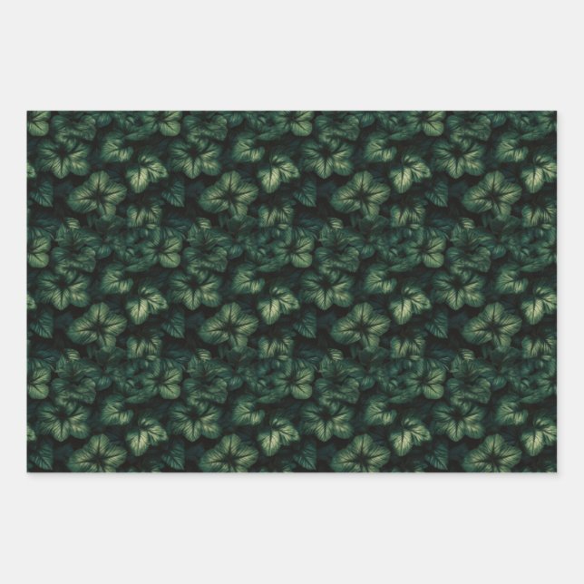 Ensemble de 3 feuilles plates de papier d'emballag (Devant)