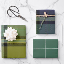 Ensemble de 3 feuilles plates de papier d'emballag