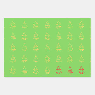 Ensemble de 3 feuilles plates de papier d'emballag