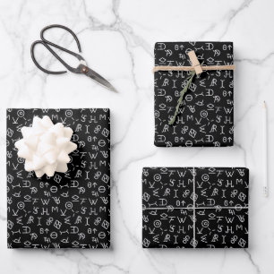 Ensemble de 3 feuilles plates de papier d'emballag