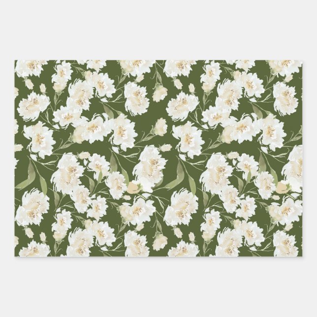 Ensemble de 3 feuilles plates de papier d'emballag (Devant)