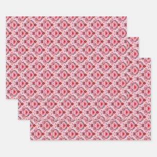 Ensemble de 3 feuilles plates de papier d'emballag