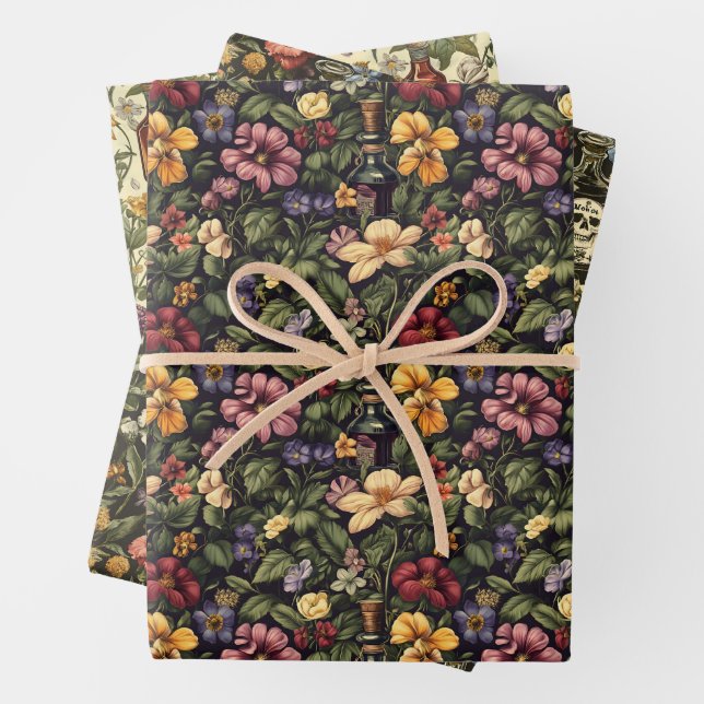 Ensemble de 3 feuilles plates de papier d'emballag (En situation)