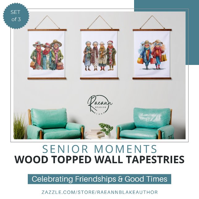 Ensemble de 3 tapisseries murales à dessus en bois (Créateur téléchargé)