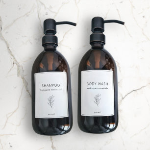 Ensemble de 4 Étiquettes de salle de bain en vinyl