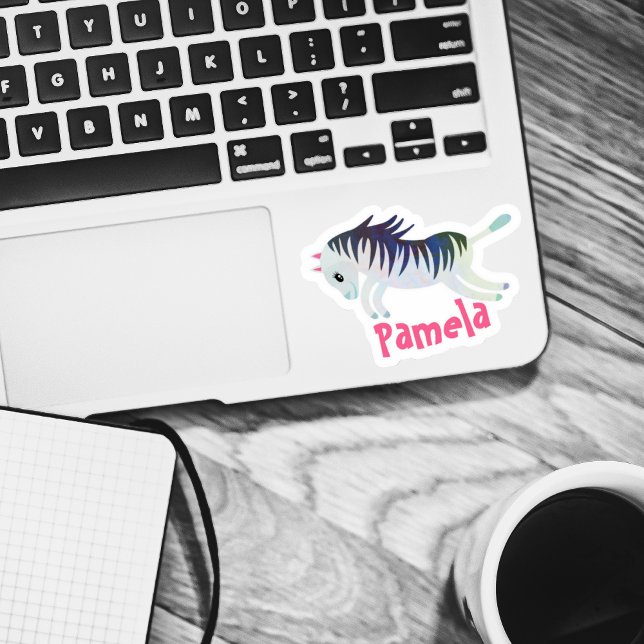 Ensemble de 4 petits autocollants Zebra de nom per (Créateur téléchargé)