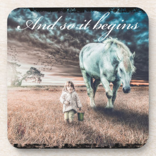 Ensemble de 6 Dessous de verre avec Cheval