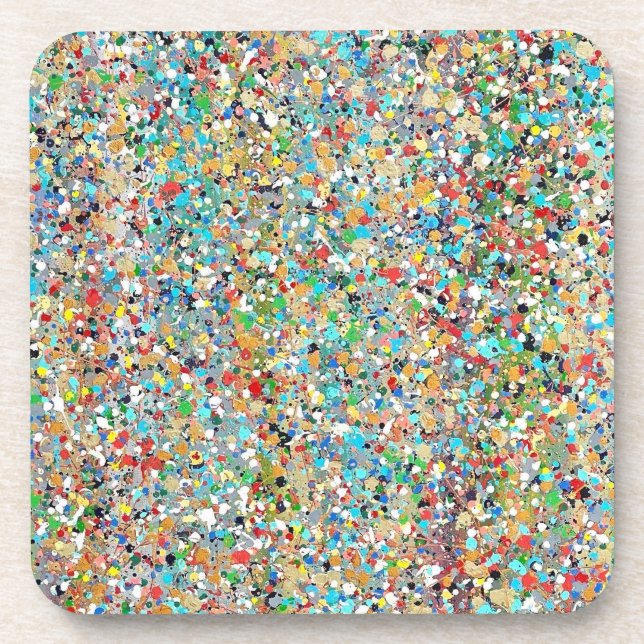 Ensemble de 6 Dessous de verre de Confetti (Devant)