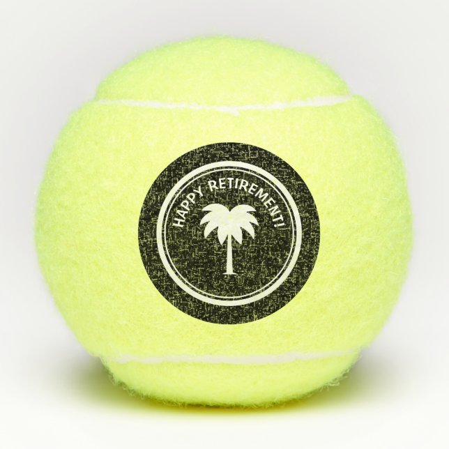 Ensemble de balles de tennis "Bonne retraite" pour (Devant)