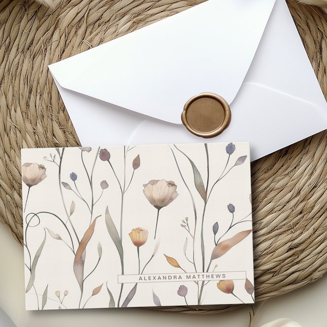 Ensemble de cartes de fleurs sauvages délicates av (Créateur téléchargé)