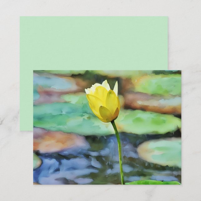 Ensemble de Cartes de Notes d'Art de Fleur de Nénu (Devant / Derrière)