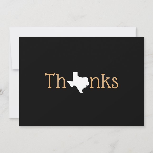 Ensemble de cartes de vœux vierges Texas Merci (Devant)