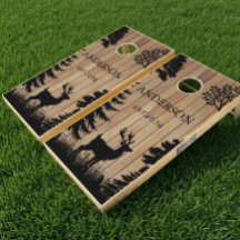 Ensemble de Cornhole en bois personnalisé avec cer