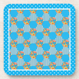 Ensemble de Dessous de verre à dos de liège orange