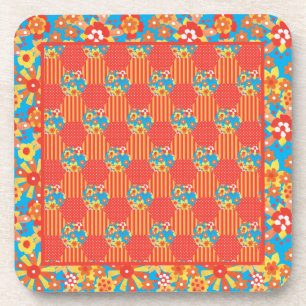 Ensemble de Dessous de verre à dos de liège orange