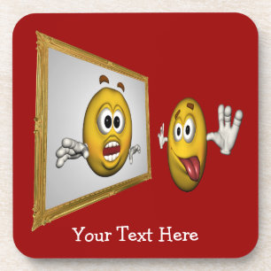 Ensemble de Dessous de verre amusant à visage idio